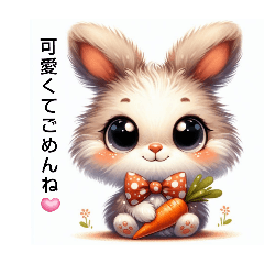 adorable rabbit of japan