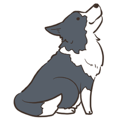 Border Collie dog stamp4