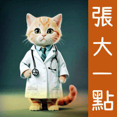 Handsome doctor and his cute cats.