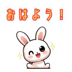 Daily Conversation! Bunny Stickers