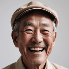 a cheerful old man G