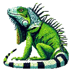 Exotic Animals in Pixel Art