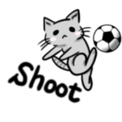 Sticker for soccer support of loose cats