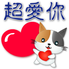 Cute cat - practical greeting stickers