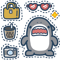 mr shark puzzle stickers