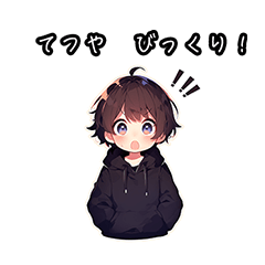 Chibi boy sticker for Tetsuya