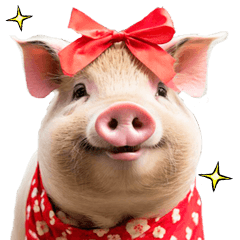 cute female pig