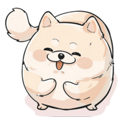 The plump dog looked cheerful V.1