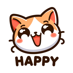 2024Cute Cat Emotions Stickers