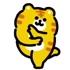 smiling tiger dancing Sticker