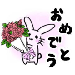 Rabbit sticker that conveys your feeling
