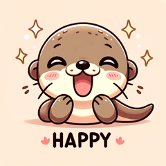 Cute Otter Emotions Stickers