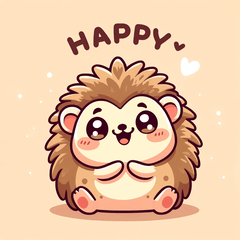 Cute Hedgehog Emotion Stickers