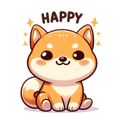 Cute Shiba Inu Emotion Stickers