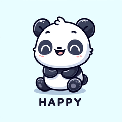 Cute Panda Emotion Stickers