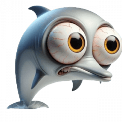 Adesivos de Emoji de Golfinho Engraçado