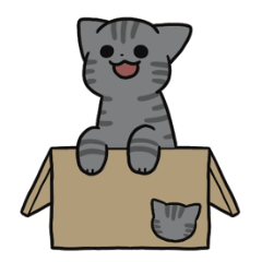 Silver tabby cat sticker for Arranging