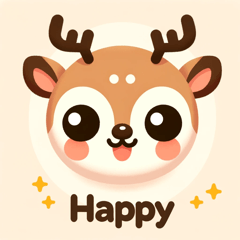Cute Deer Stickers(a001)