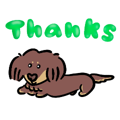 Cute dachshund face animated stickers
