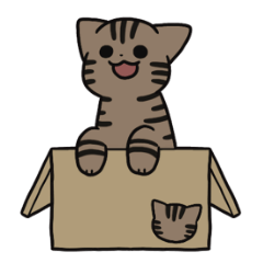 Brown tabby cat sticker for Arranging