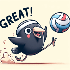 Volleyball Crow