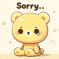 Cute Yellow Bear Stickers2