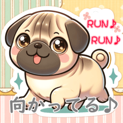 Ugly and cute pug Sticker