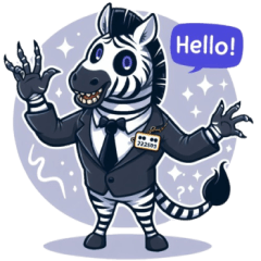 creepy zebra sticker 002
