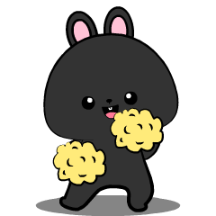 Black Bunny: Animated Stickers