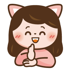 Cat girl sign language Sticker