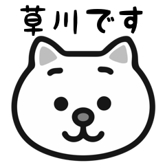 Kusakawa white cats sticker