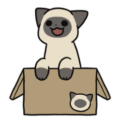 Siamese cat sticker for Arranging