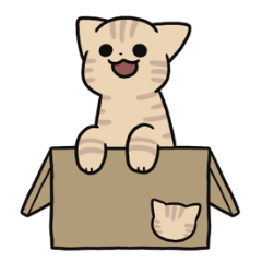 Cream tabby cat sticker for Arranging