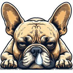 humanic French bulldog Sticker