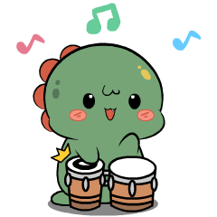 Green Dino 6 : Animated Stickers