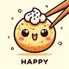 Happy Takoyaki Stickers (a002)