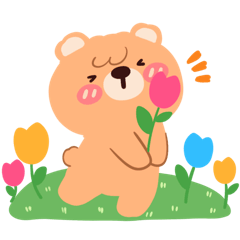 Sticker Bear lovely cute