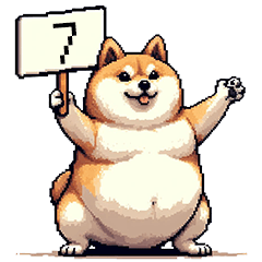 Pixel art Useful fat shiba 7