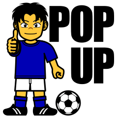 A sticker of FOOTBALL POP UP (JP)
