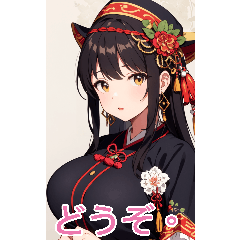 Anime Miao girl (daily language 1)