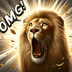 Expressive Asiatic Lion Stickers