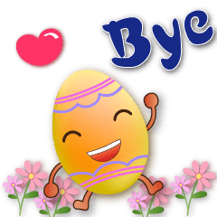 colorful eggs-- smiling polite stickers