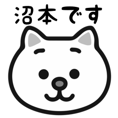 Numamoto white cats stickers
