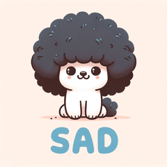 Fluffy Dog Emotion Sticker Set