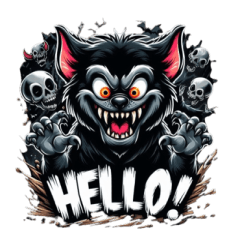 creepy Tasmanian devil sticker 002