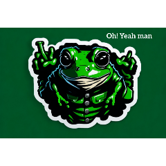 Green Frog Agent Sticker