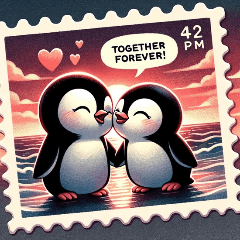 Charming Penguin Stickers
