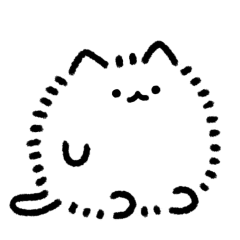 Fluffy cute cat move Sticker