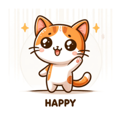 cute cat sticker set bob