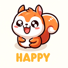 Happy Squirrel Expressions